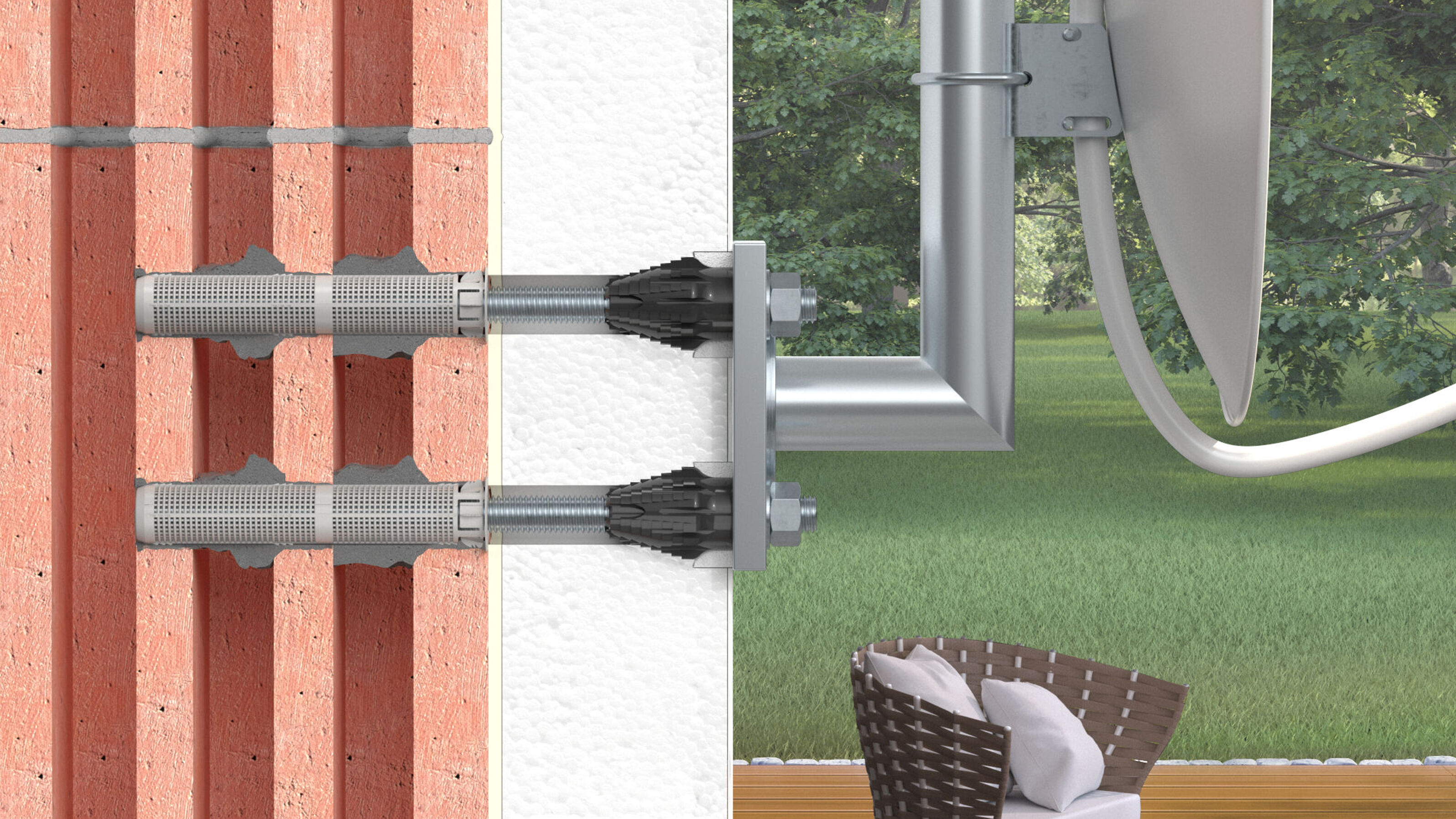 fischer Abstandsmontagesystem TherMax 16/170 M12 R